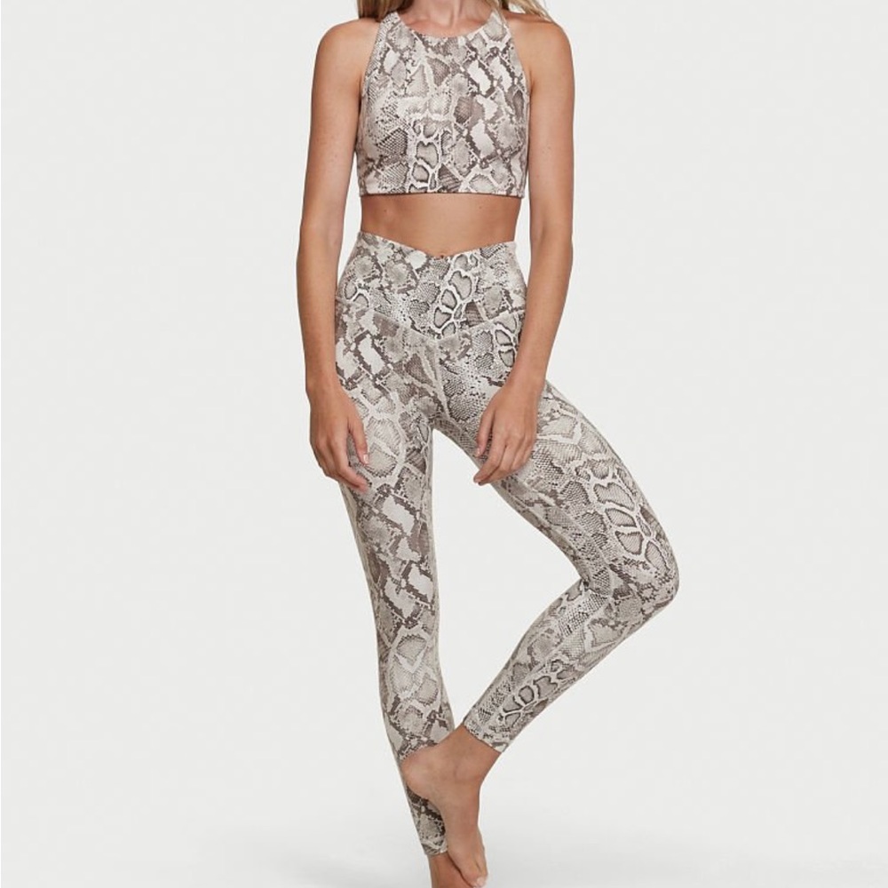 Victoria's Secret Beige & Taupe Snake Print Leggings